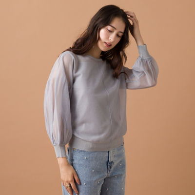 シアーボリュームスリーブニット（83136413） | Rose