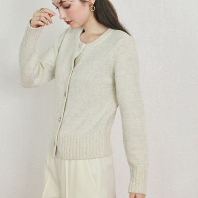 HERMÈS アイボリー カーディガン MIXラメニットカーディガン（83136513） | Rose Tiara
