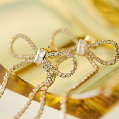 【人気のため追加】リボンビジューロングピアス（８３１４２５１２）