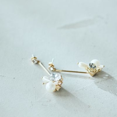 ビジューパール調バーピアス（83142609） | Rose Tiara (Women