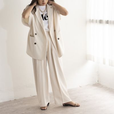 ＜EUCLAID (Women)＞クレープダブルジレ（８８００３３４２）