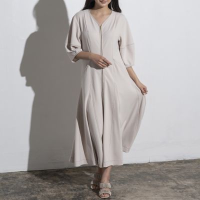 mページ✽+ワンピース+✽ セール】フロントZIPチュニックワンピース（ワンピース