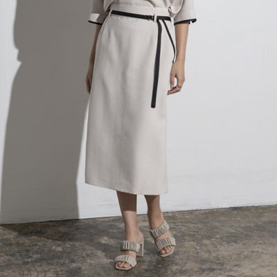 リネンライクタイトスカート（８８０４２３１０） | ファッション・服 