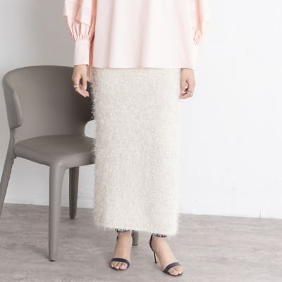 フェザーニットタイトスカート（88042441） | EUCLAID (Women