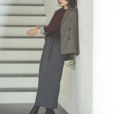 Aya×EUCLAID】バイカラーリラックススカート  