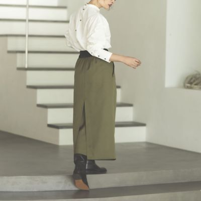 Aya×EUCLAID】バイカラーリラックススカート  