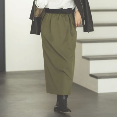 Aya×EUCLAID】バイカラーリラックススカート  