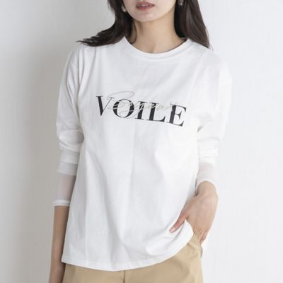 ＜EUCLAID (Women)＞シアースリーブロゴロンＴ（８８１２２４８２）