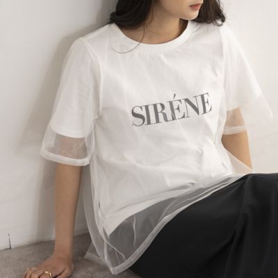 Tシャツ ロゴ ブラック ホワイト チュール