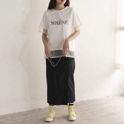 チュール重ねロゴＴシャツ（８８１２３３８３） | ファッション・服