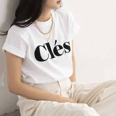 ＜EUCLAID (Women)＞ＣｌｅｓフロッキーロゴＴシャツ（８８１２３３８４）