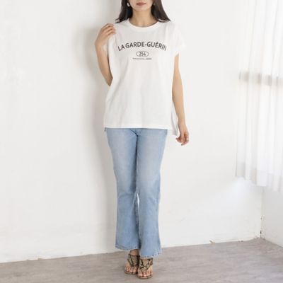 【ｈｅｒ　ＥＵＣＬＡＩＤ】フレンチスリーブロゴＴシャツ（８８１２３４７１）