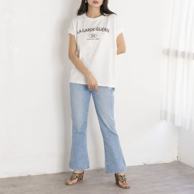 【ｈｅｒ　ＥＵＣＬＡＩＤ】フレンチスリーブロゴＴシャツ（８８１２３４７１）