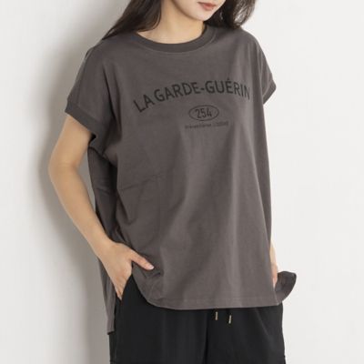 【ｈｅｒ　ＥＵＣＬＡＩＤ】フレンチスリーブロゴＴシャツ（８８１２３４７１）