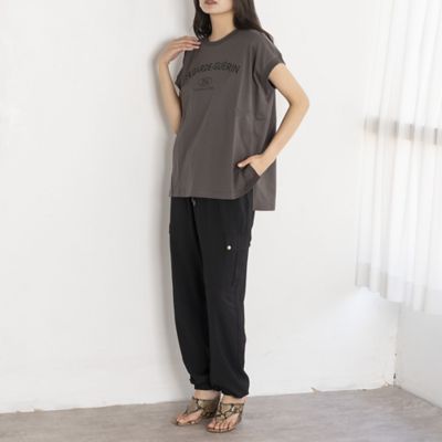 【ｈｅｒ　ＥＵＣＬＡＩＤ】フレンチスリーブロゴＴシャツ（８８１２３４７１）