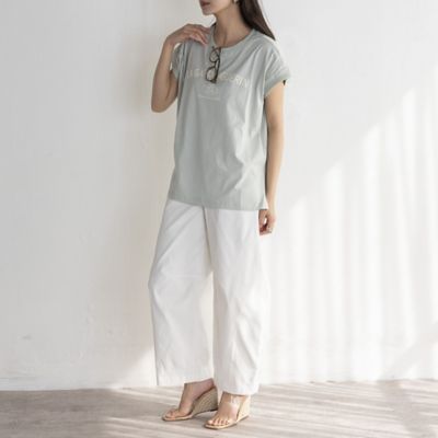 【ｈｅｒ　ＥＵＣＬＡＩＤ】フレンチスリーブロゴＴシャツ（８８１２３４７１）
