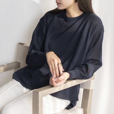 ニット セーター 「her EUCLAID」シアーニットプルオーバー レディース EUCLAID ニット セーター 「her EUCLAID」シアーニットプル