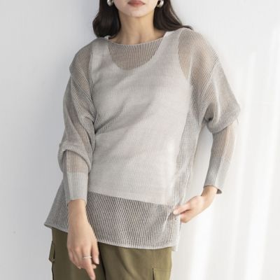 ＜EUCLAID (Women)＞メッシュラメニット（８８１３２４８１）