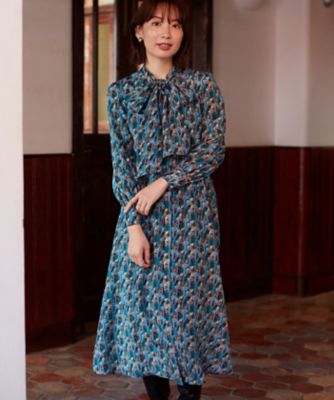 アートフォレストプリントボウタイワンピース １０２１２７１４７１０ 三越伊勢丹オンラインストア 公式
