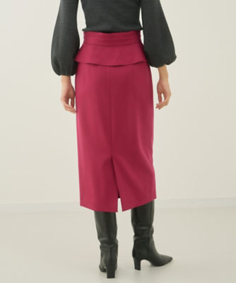 ウール調合繊ペプラム スカート（１０２２２７１１４８０
