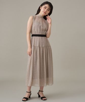 シフォンドットティアードワンピース（１０２２２７１４５４０） の