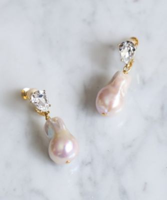 淡水バロックパールイヤリング（１０２３１３１８０４０） の通販