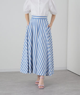 カラーストライプフレア スカート（１０２３１７１１１８０） の通販