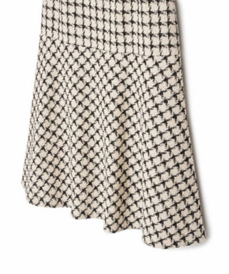 【Anicée】イギリス製ツイード 2素材切替スカート