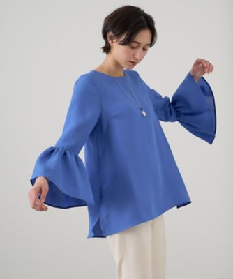 セットアップ対応商品】ライトグログランベルスリーブ ブラウス