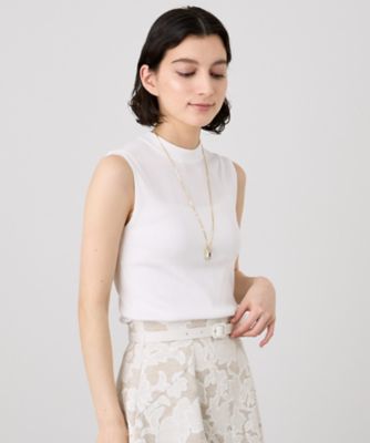 アセテートポリエステルノースリーブプルオーバー