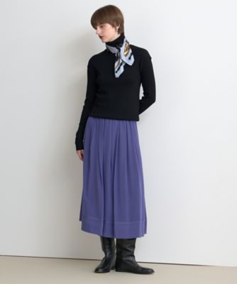 シルクデシンボトムタックギャザースカート