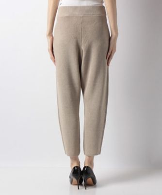 ETRETOKYO コットンシルクスムースニットパンツ（S　IVORY） セットアップ対応】コットンシルクスムースニットパンツ（フル