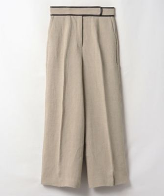 ＜HOUSE OF LOTUS (Women)＞リネンレザーパイピングパンツ（３０２１２０１２０５０）