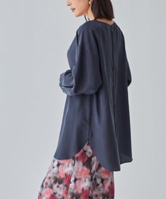 【セットアップ対応商品】シルクハブタエバックスリットブラウス（３０２１２０１３２００）