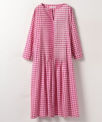 HOUSE OF LOTUS ギンガムプリントギャザーワンピース　M HOUSE OF LOTUS ギンガムプリントギャザー ワンピース（美品