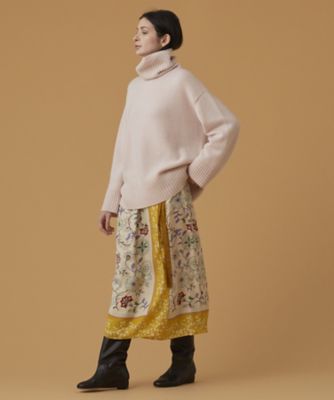 ＜HOUSE OF LOTUS (Women)＞フラワーパネルプリントラップスカート（３０２２２０１１０５０）
