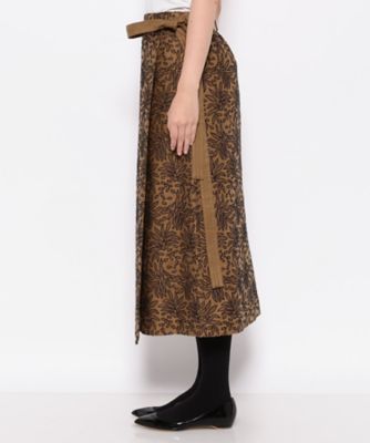 リネンエンブロイダリーラップスカート（30222011080