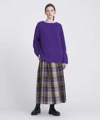 タフタチェックロングスカート（３０２２２０１１１４０）