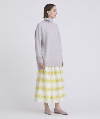 ＜HOUSE OF LOTUS (Women)＞フラワージャカードギャザースカート（３０２２２０１１１７０）