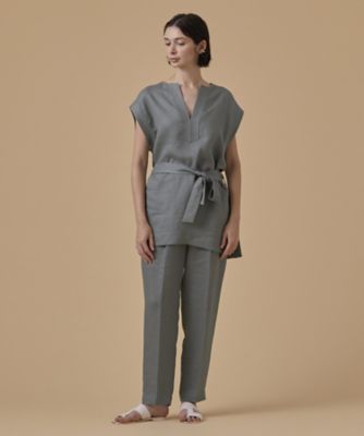 ベルギーリネンツータックパンツ（30222012110