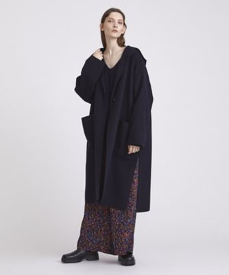 リバーポンチョコート　ネイビーXS LE PHIL(ル フィル)｜ソフトウールリバーポンチョ/ネイビー の通販