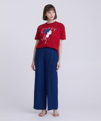 リネンサイドボタンタックパンツ（３０２３１０１２０２０）