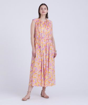 ＜HOUSE OF LOTUS (Women)＞リーフプリントウエストベルテッドギャザーワンピース（３０２３１０１４１４０）