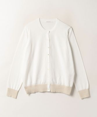 ＜HOUSE OF LOTUS (Women)＞スーピマコットンバイカラーカーディガン（３０２３１０１６０３０）