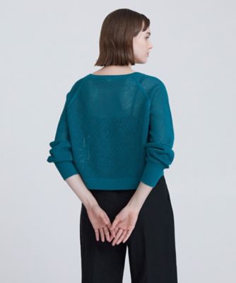 メッシュコットンクロップドニット（３０２３１０１６０９０）
