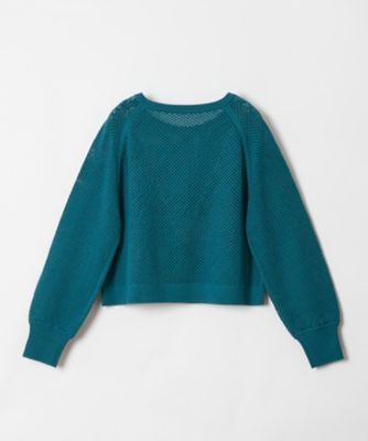メッシュコットンクロップドニット（３０２３１０１６０９０）