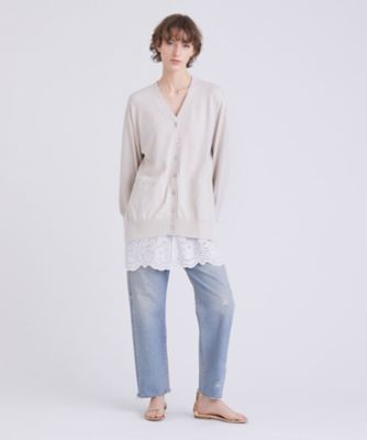 ＜HOUSE OF LOTUS (Women)＞シルクミックスドッキングカーディガン（３０２３１０１６１２０）