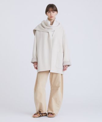 ウールリバーストール付きショートコート（30232010050