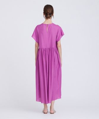 コットンボイルタックギャザーワンピース