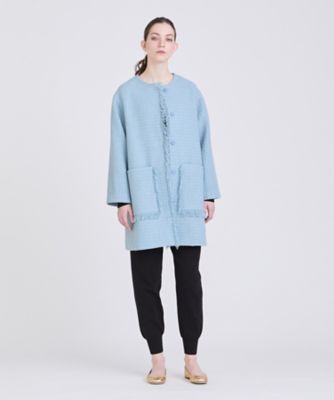 ＜HOUSE OF LOTUS (Women)＞ロービングツイードノーカラーコート（３０２３２０１７１１０）